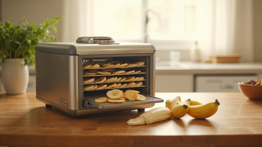 dehydrate sliced banana chips