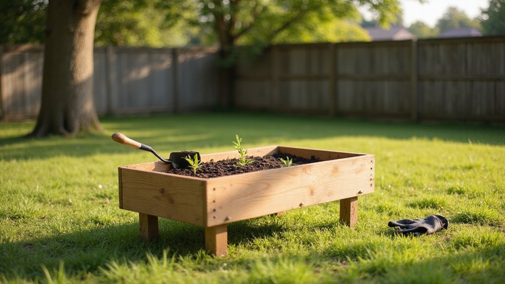 elevated diy garden bed