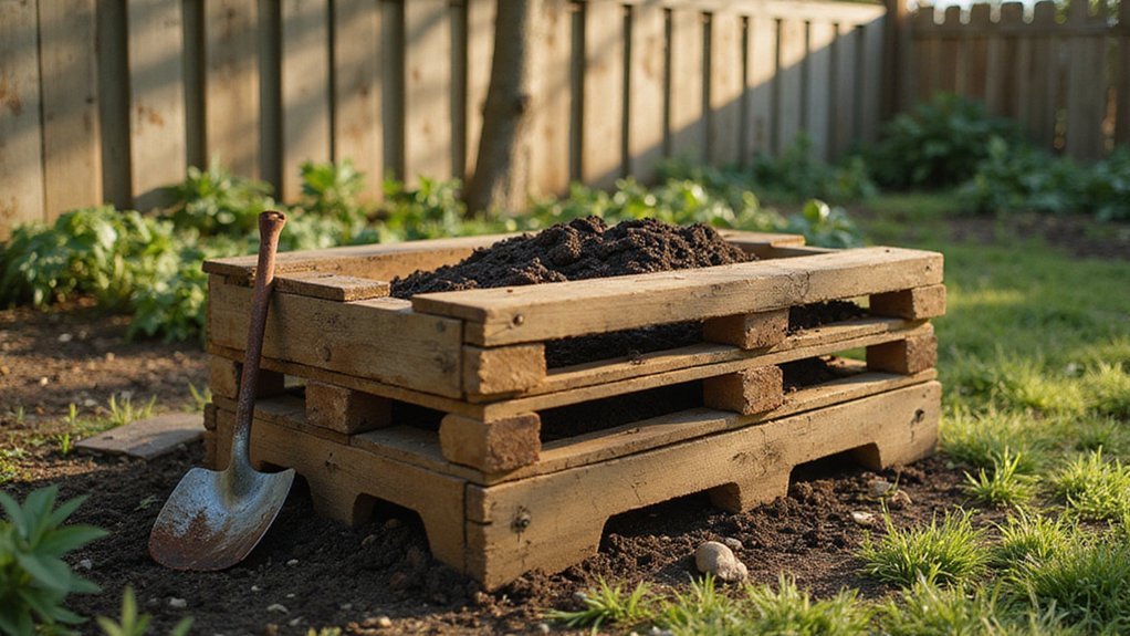 homestead pallet compost construction
