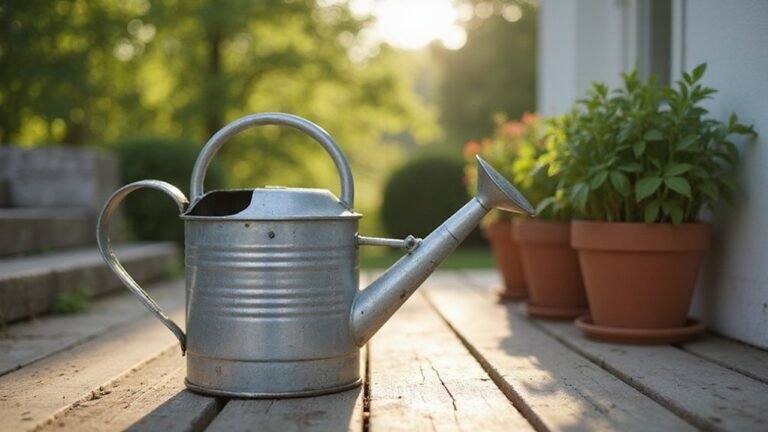 sturdy galvanized watering can