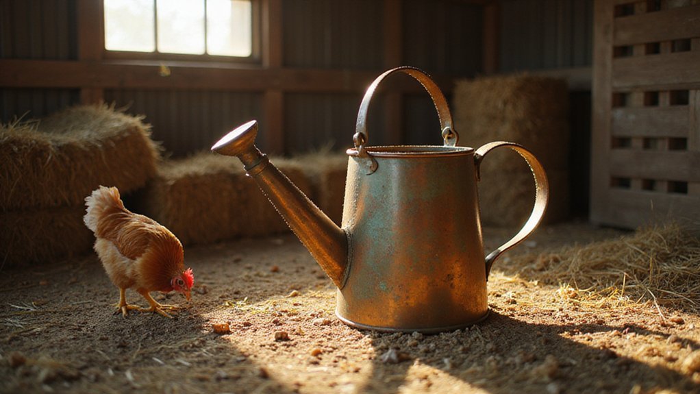 vintage copper chicken waterer